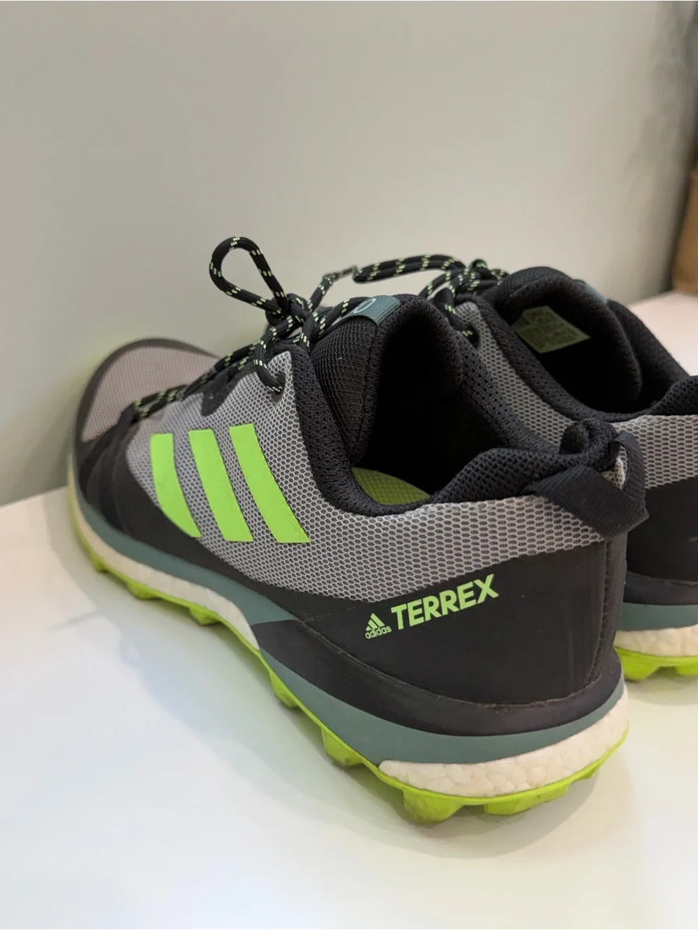 Adidas Terrex Two Ultra Boost Gray Mens 10 Trail Running Shoes Hiking Outdoor